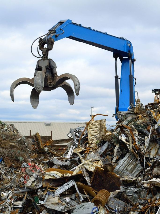 Zone de stockage de déchets métalliques