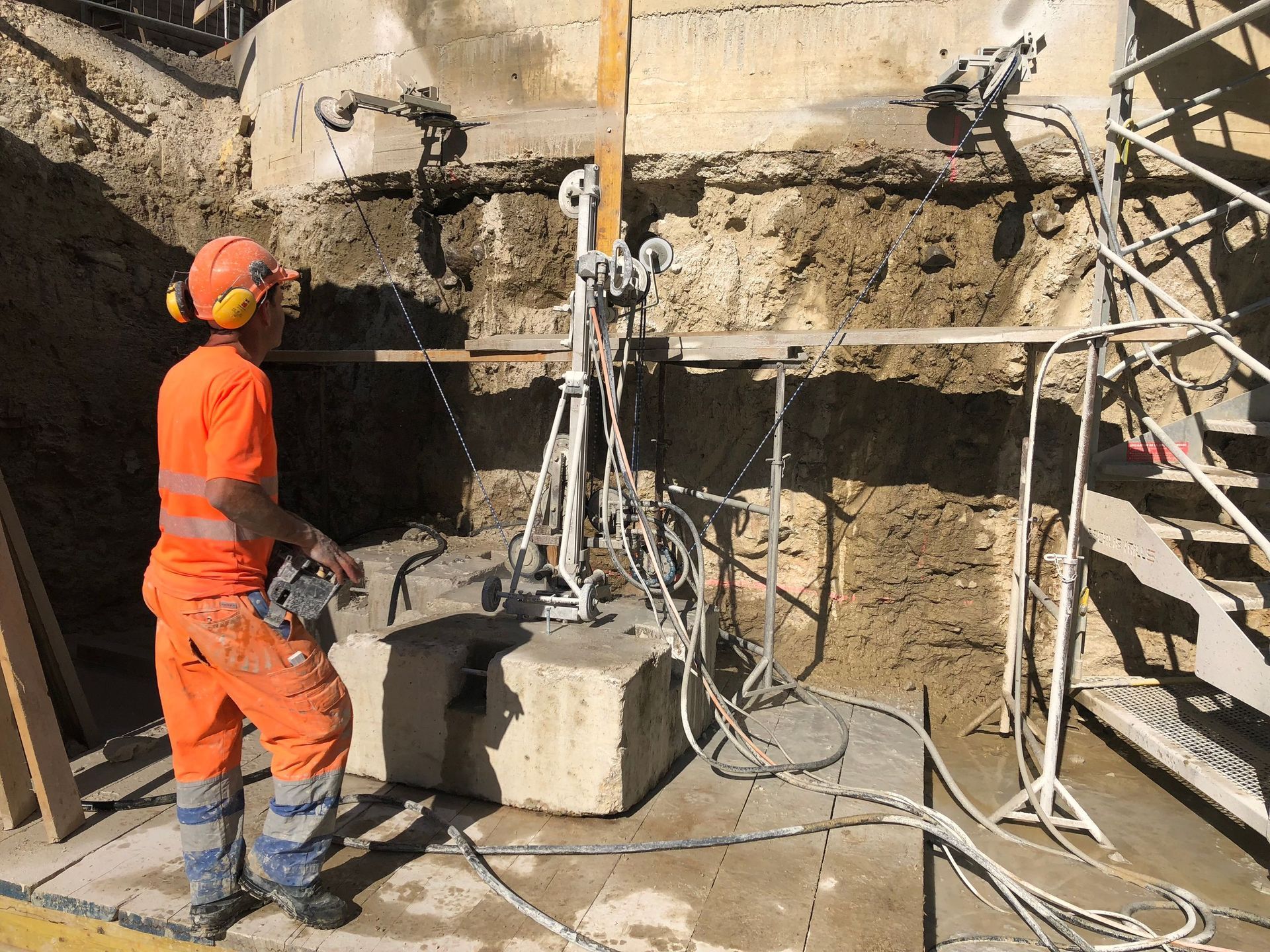 CFF Lausanne - Sciage au câble