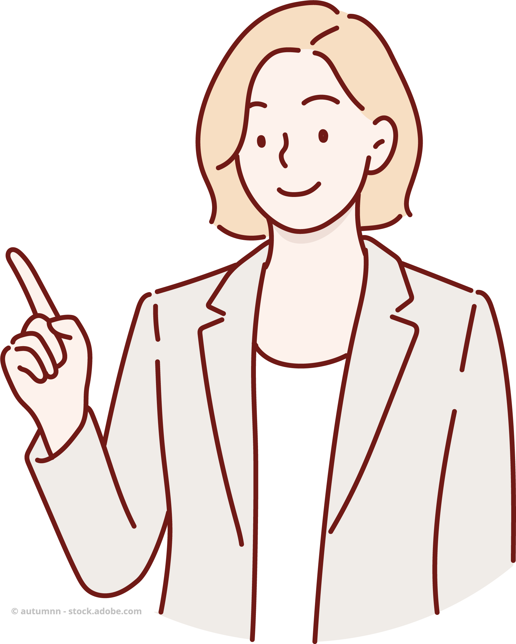 Illustration von erwachsener Frau