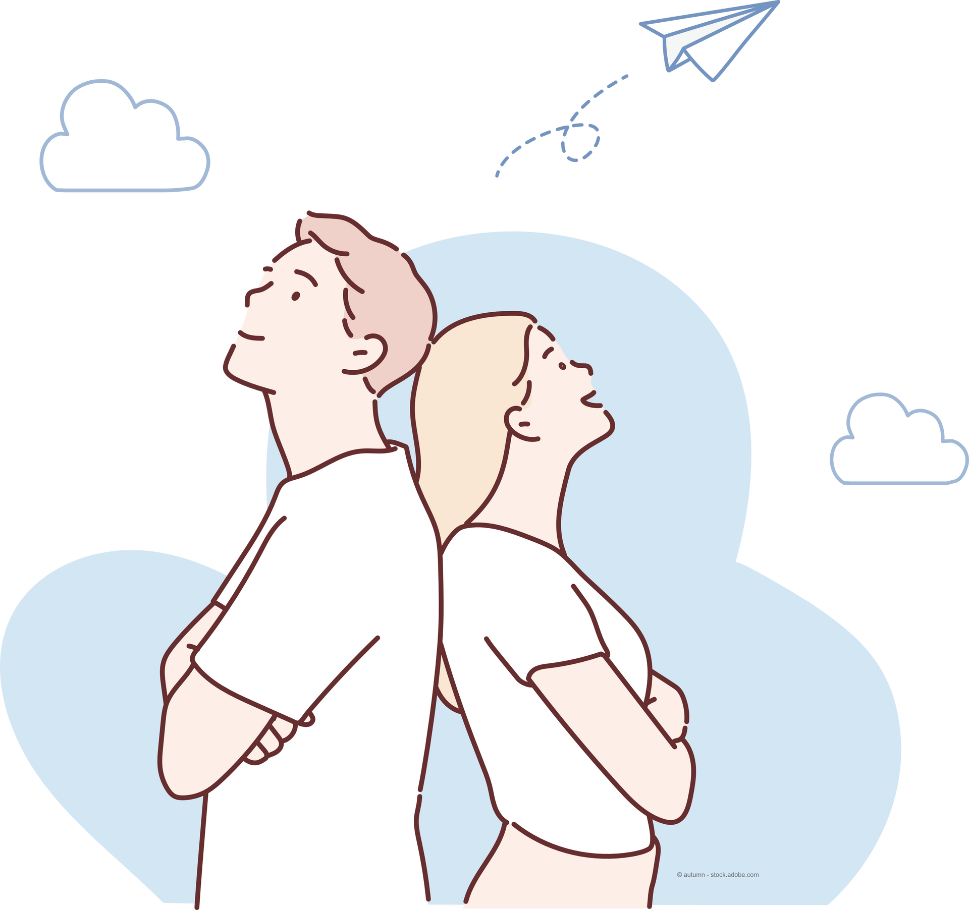 Illustration von Jugendlichem Mädchen mit iPad.