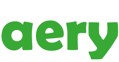 Logotype vert « aery ».