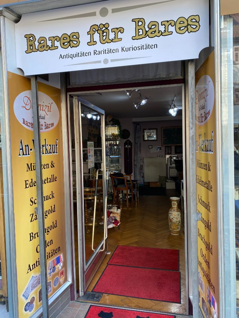 Antiquitätenladen Domizil Rares für Bares von außen