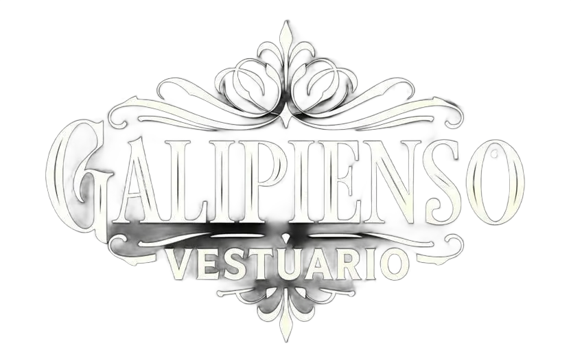 Placa decorativa de color bronce con "GALIPENSO" en el centro, rodeada de elaborados dise&ntilde;os florales 