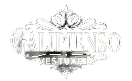 Placa decorativa de color bronce con "GALIPENSO" en el centro, rodeada de elaborados dise&ntilde;os florales 