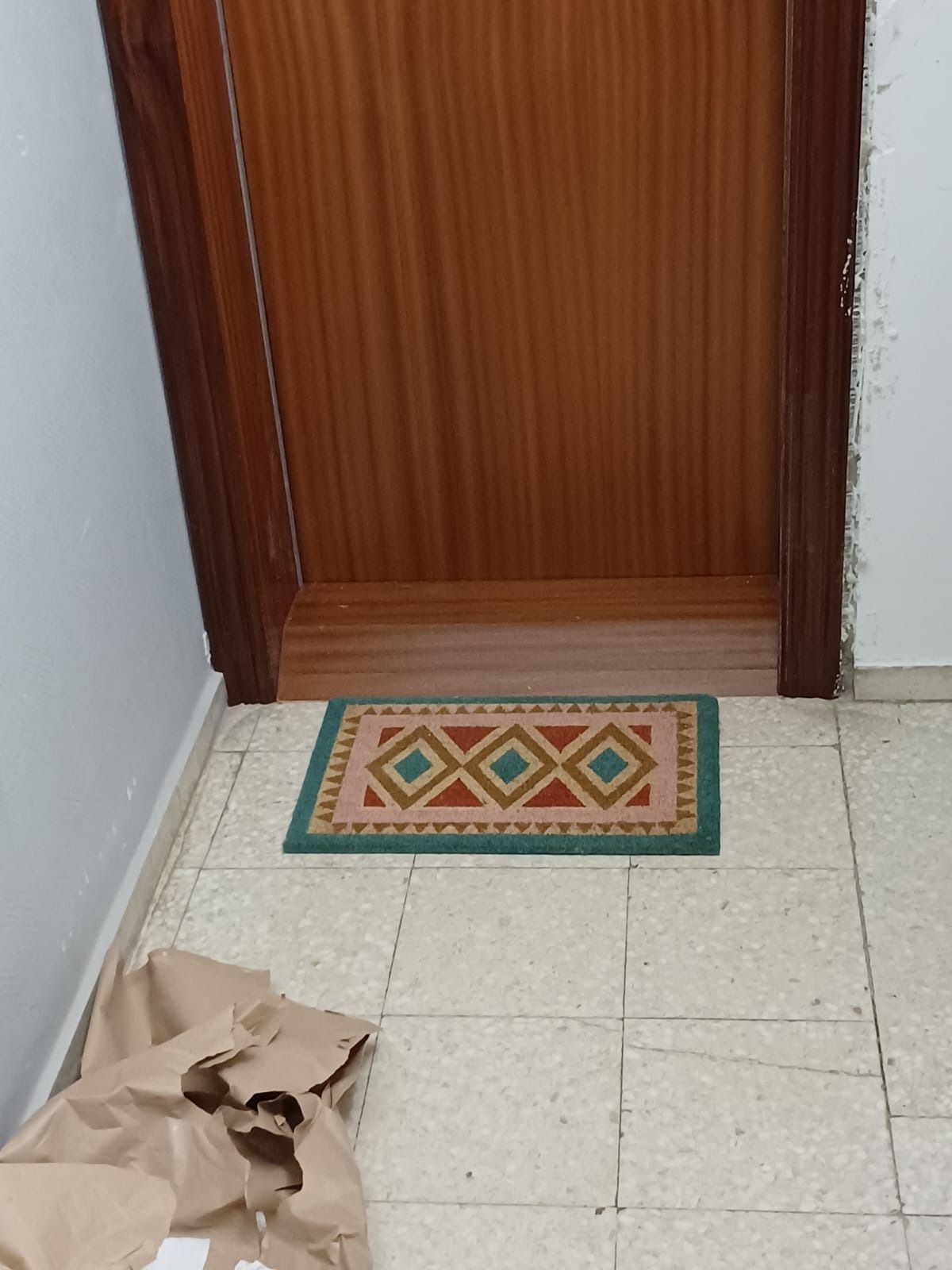 Un felpudo rectangular 