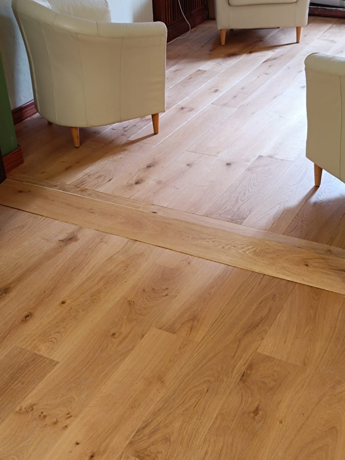 Suelo de madera clara en una 