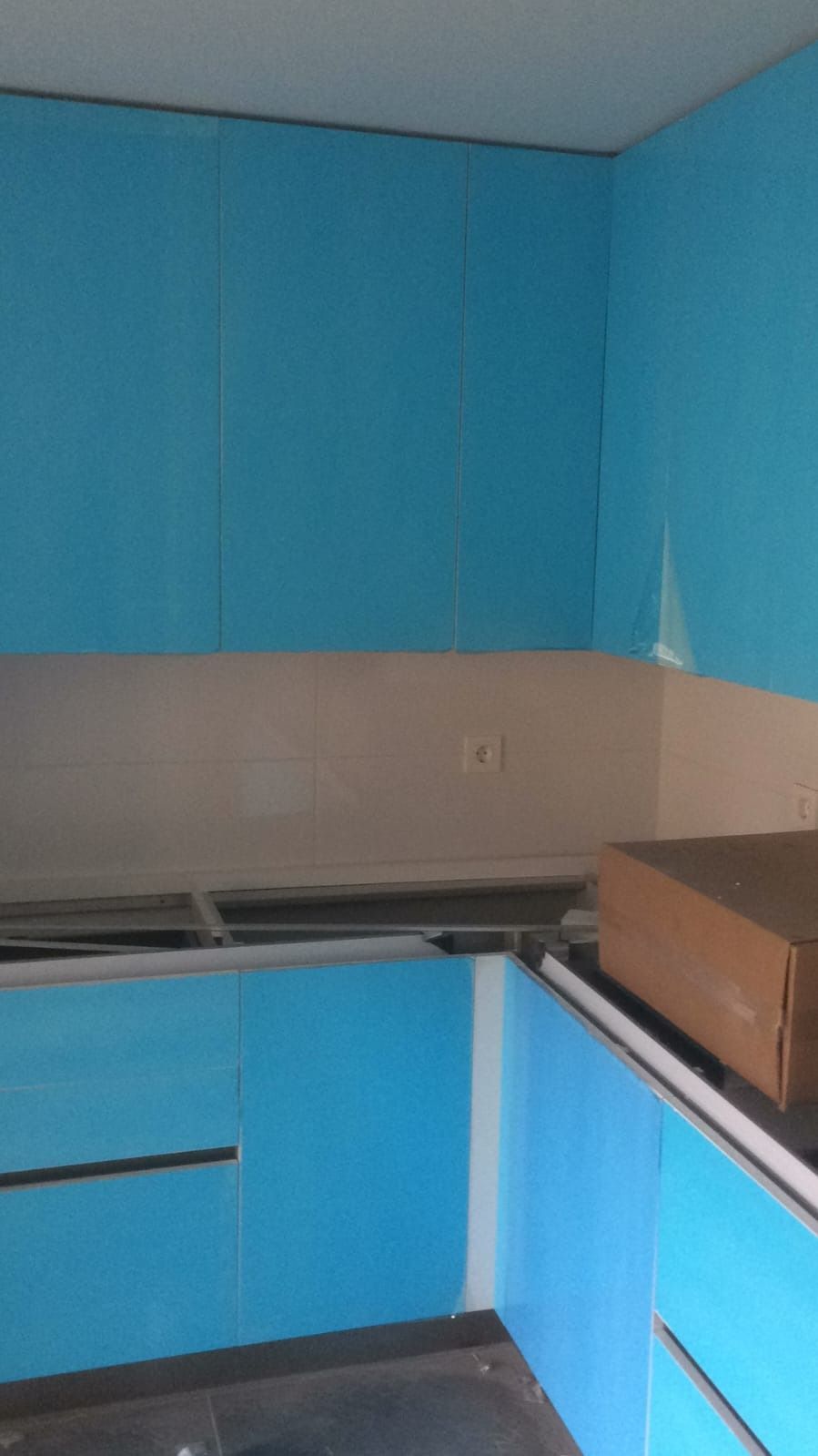 Armarios de cocina de color azul 