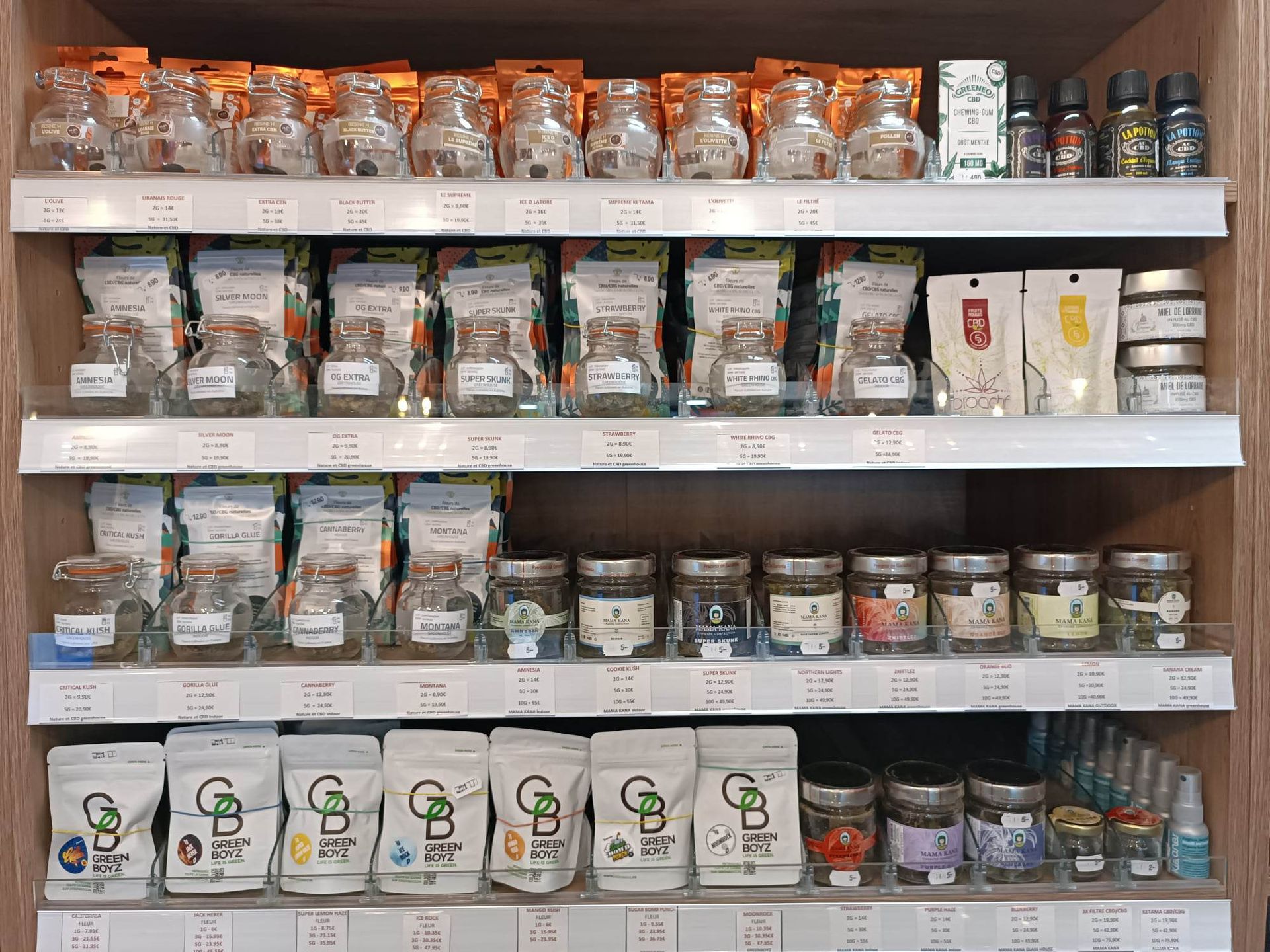 Produits CBD en vente