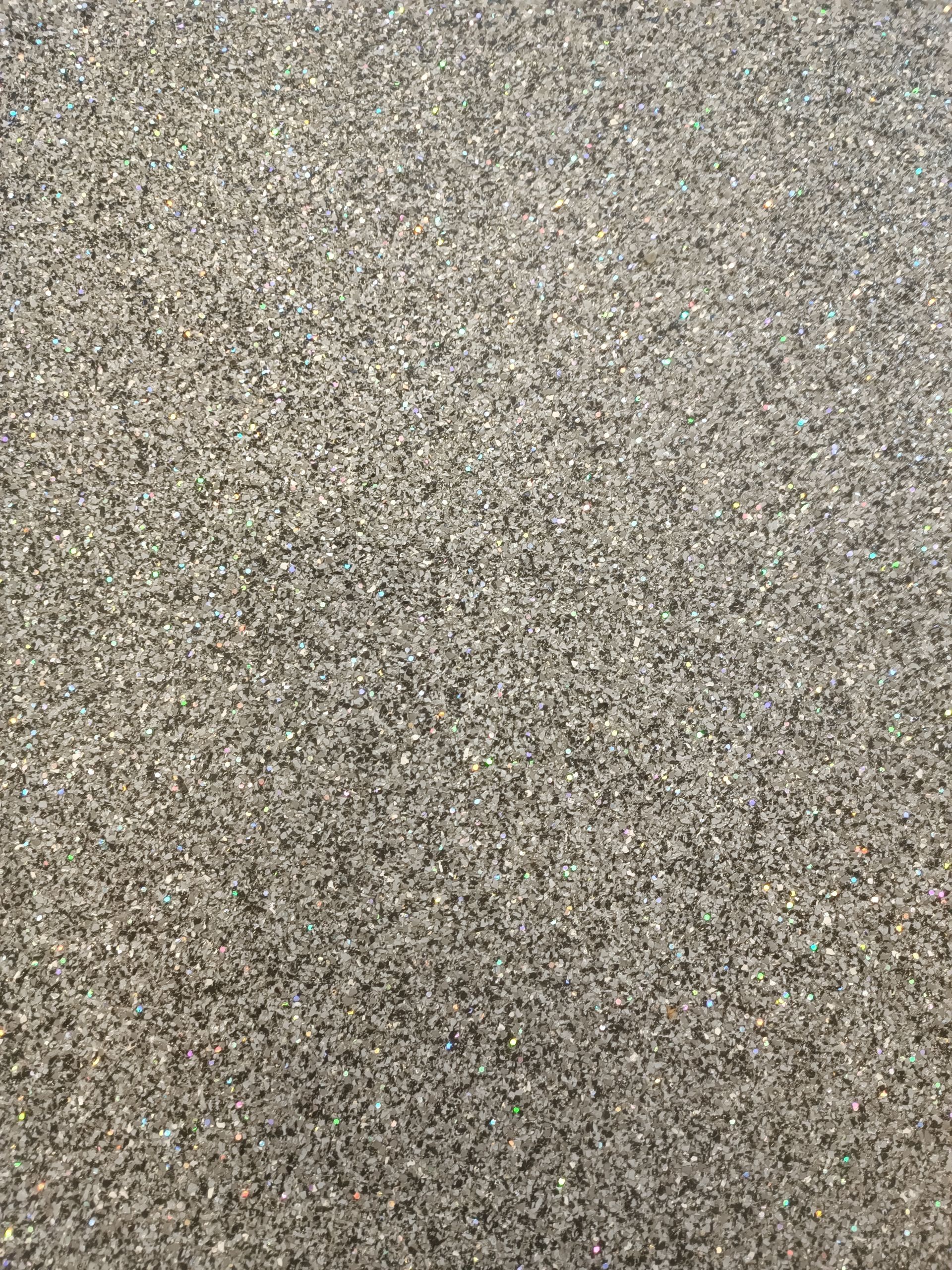 Sol gris en résine pailletée