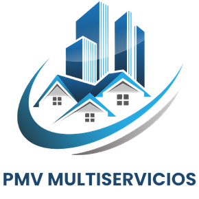 Un logotipo para una empresa llamada pmv multiservicios