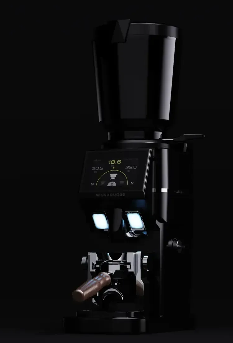 Molinillo de caf&eacute; ares en color negro y blanco