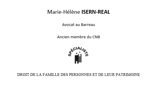 Maître Marie-Hélène Isern-Réal, avocate au barreau et spcialiste en droit de la famille.