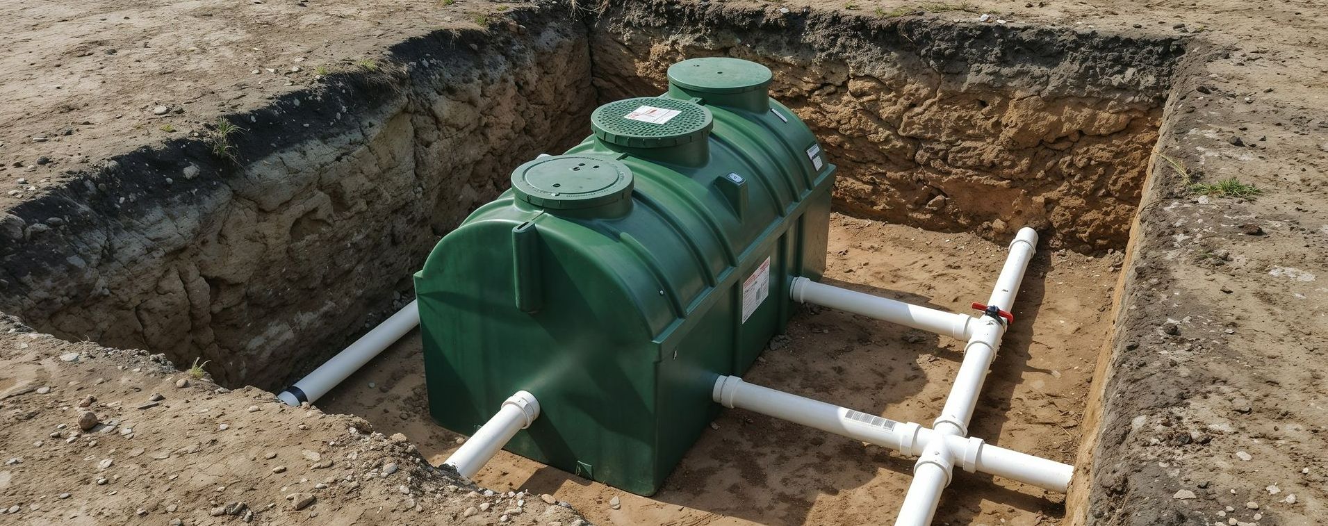 Un bac à graisse avec des tuyaux