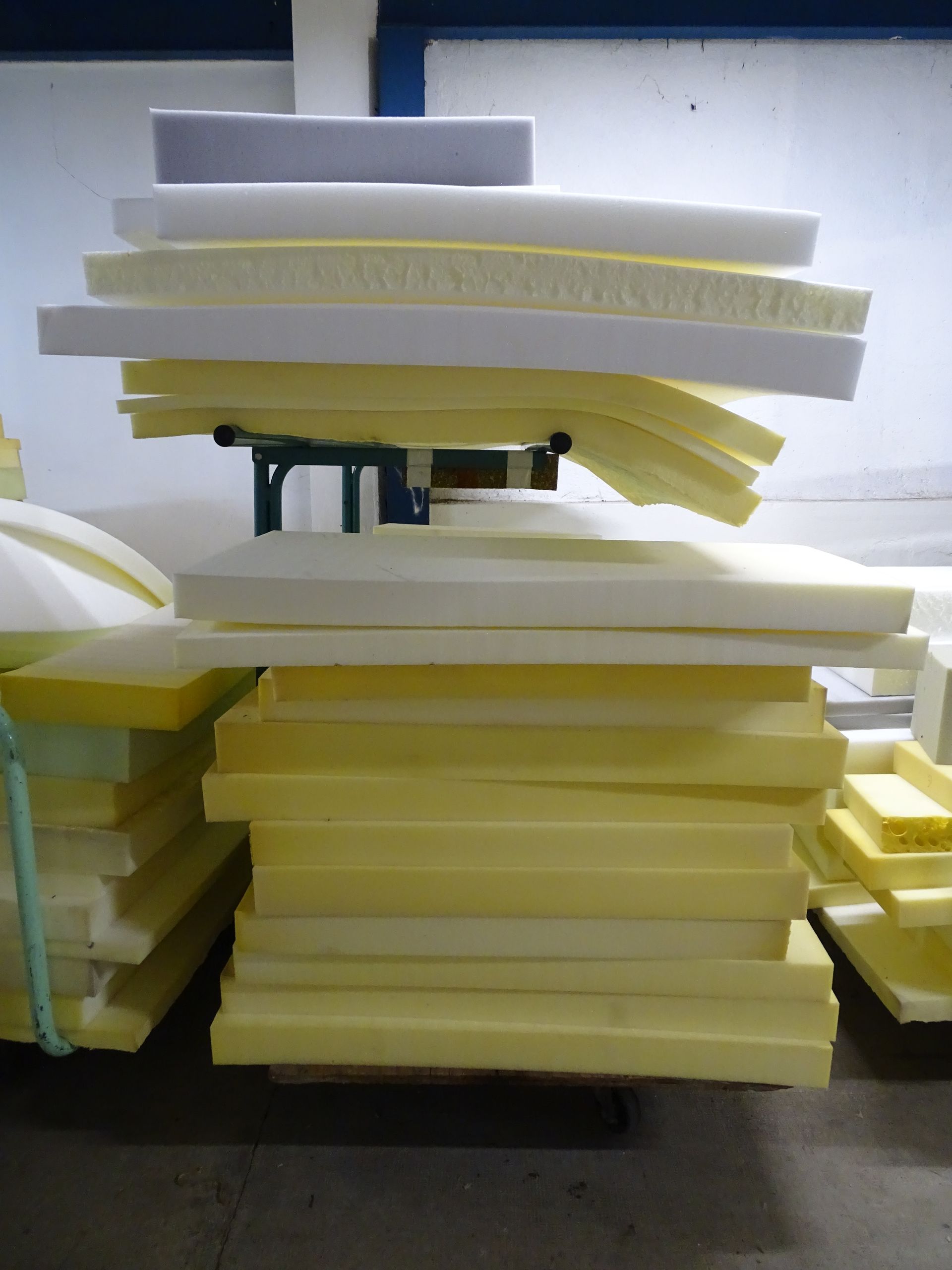 Vue rapprochée de mousses de rembourrage.