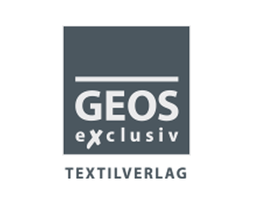 Ein Logo für den exklusiven Textilverlag von Geo wird gezeigt