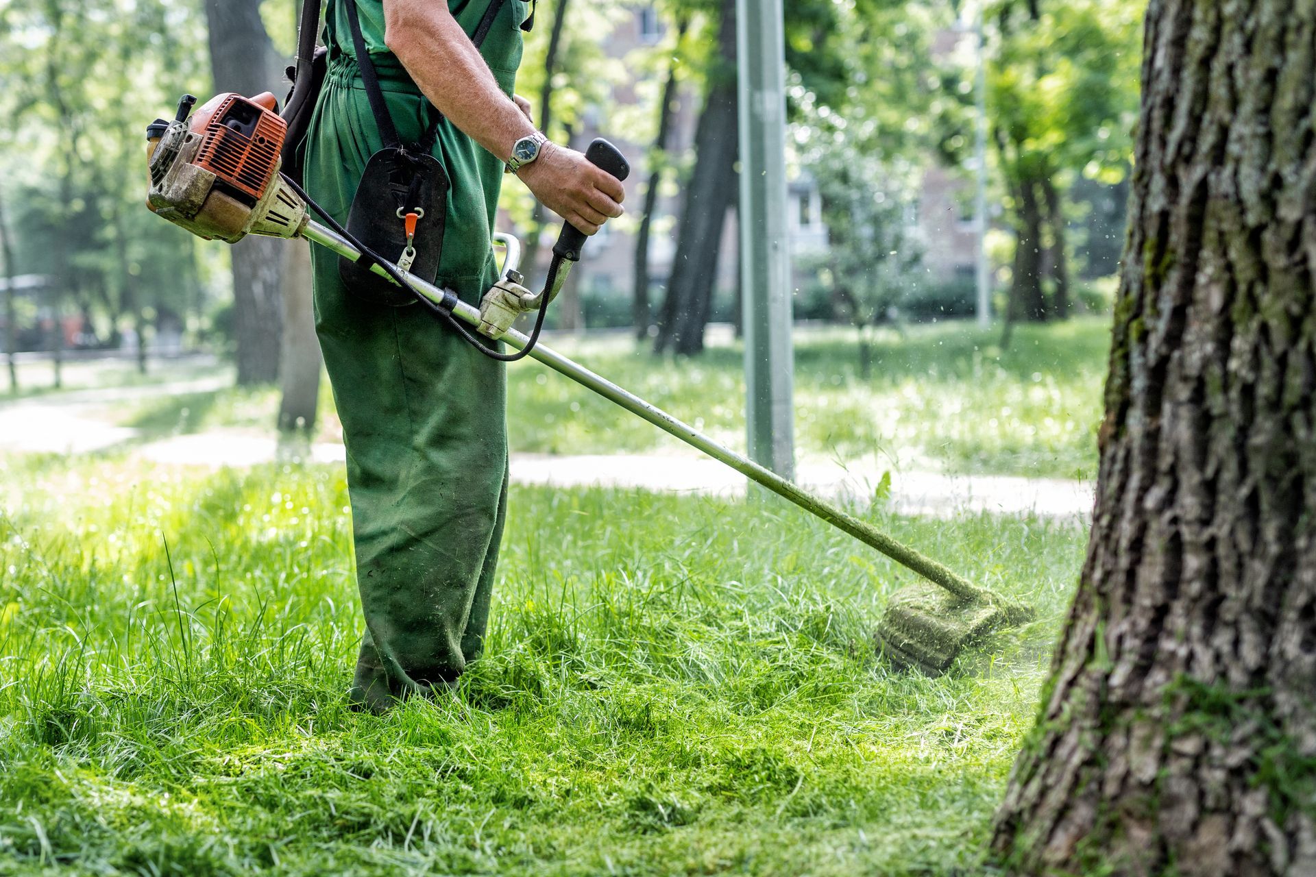 Une journée de débroussaillages pour un jardinier