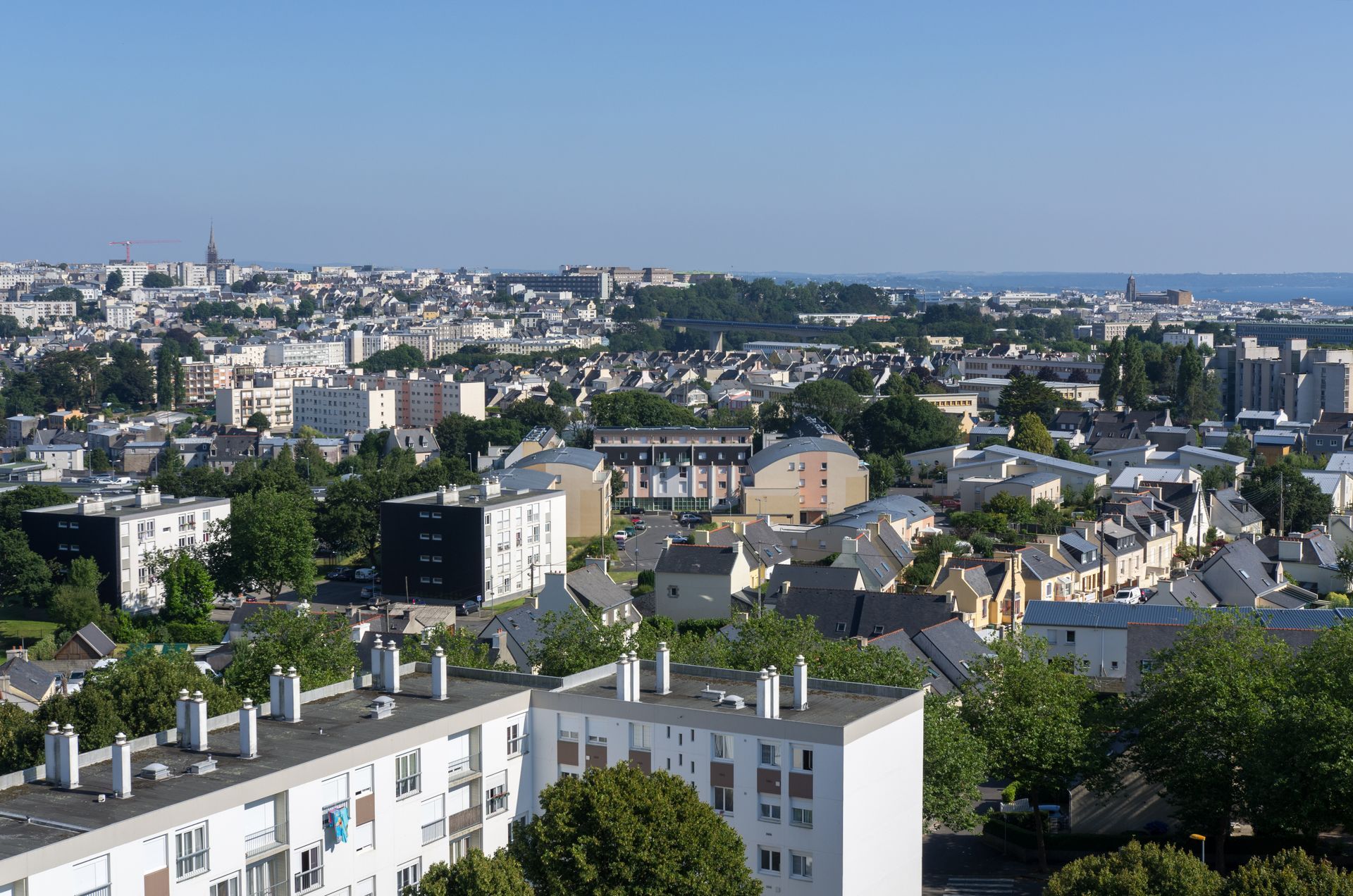 Des immeubles résidentiels dans la ville de Brest