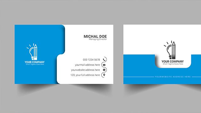 Exemple de carte de visite en gabarit