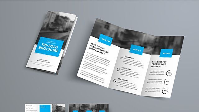 Brochure type bleue