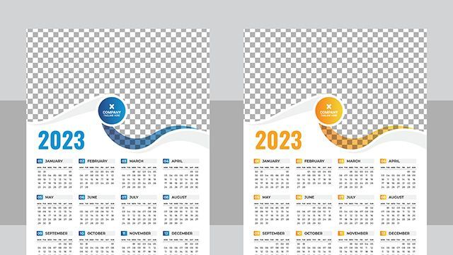Exemple de calendrier personnalisé avec incrustation d'un logo au centre