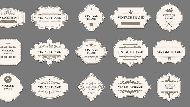 Étiquettes personnalisées vintage