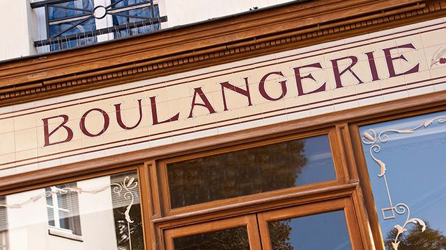Focus sur devanture d'une boulangerie