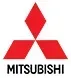 Logo Mitsubishi rouge avec trois losanges superposés et le texte « MITSUBISHI ».