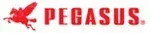 Logo Pégase rouge avec le texte « PEGASUS ».