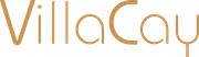 A logo for villacay is shown on a white background
