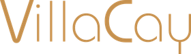 A logo for villacay is shown on a white background