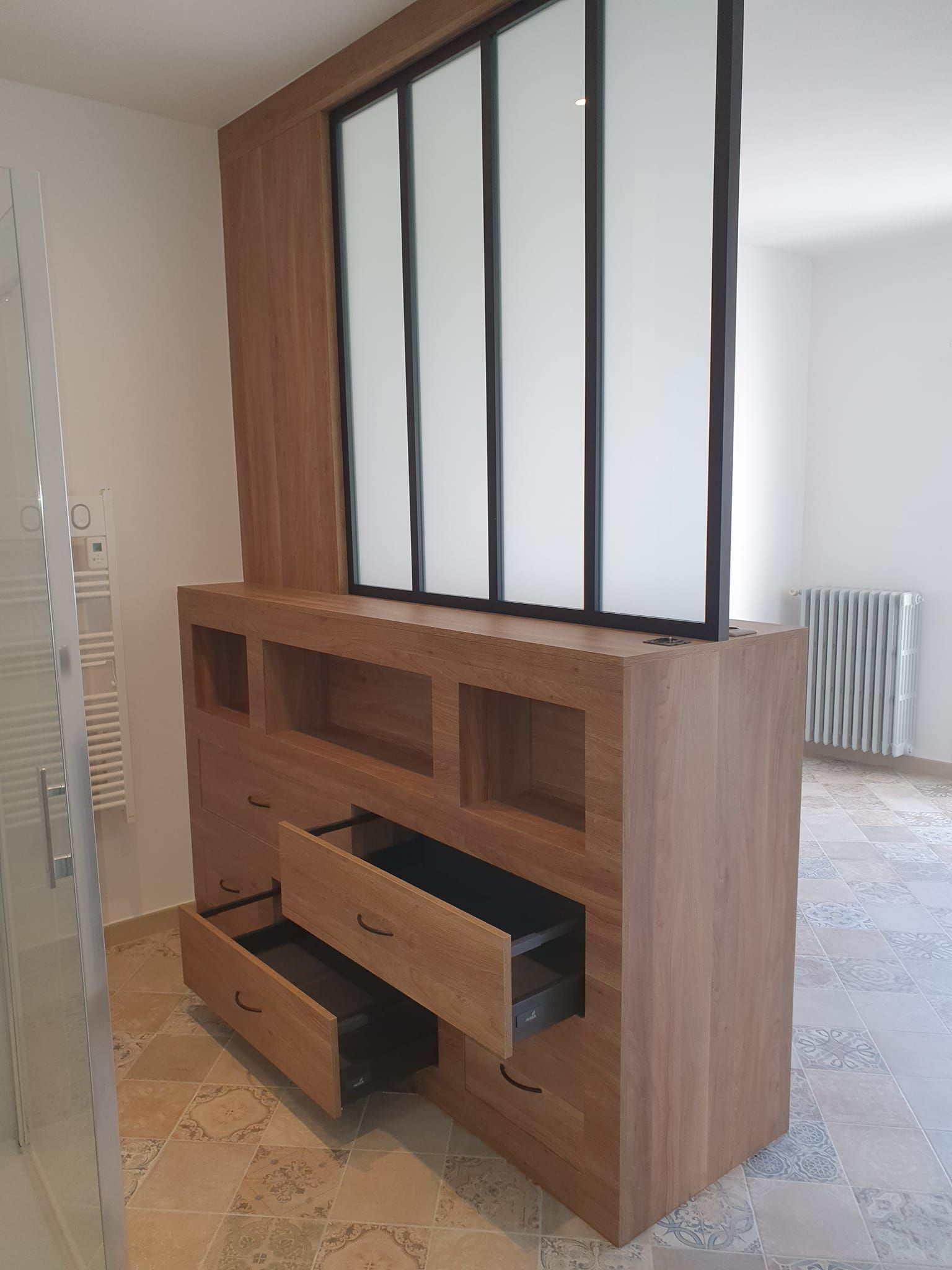 Création d'un meuble avec une verrière