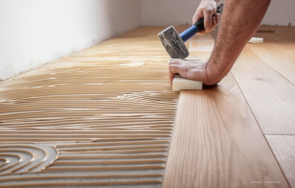 Laying new flooring material