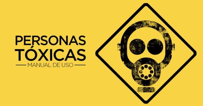 Un cartel amarillo con una calavera y una máscara de gas.