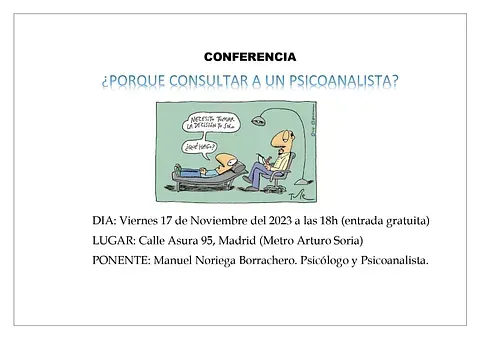 Una caricatura de un hombre sentado en una silla hablando con otro hombre.
