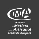 Chambres de Métiers et de l’Artisanat logo with “Médaille d’argent” on a dark background