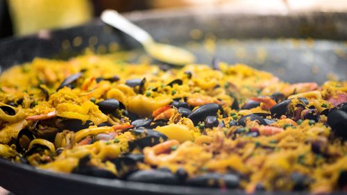 Zoom sur un plat de paella