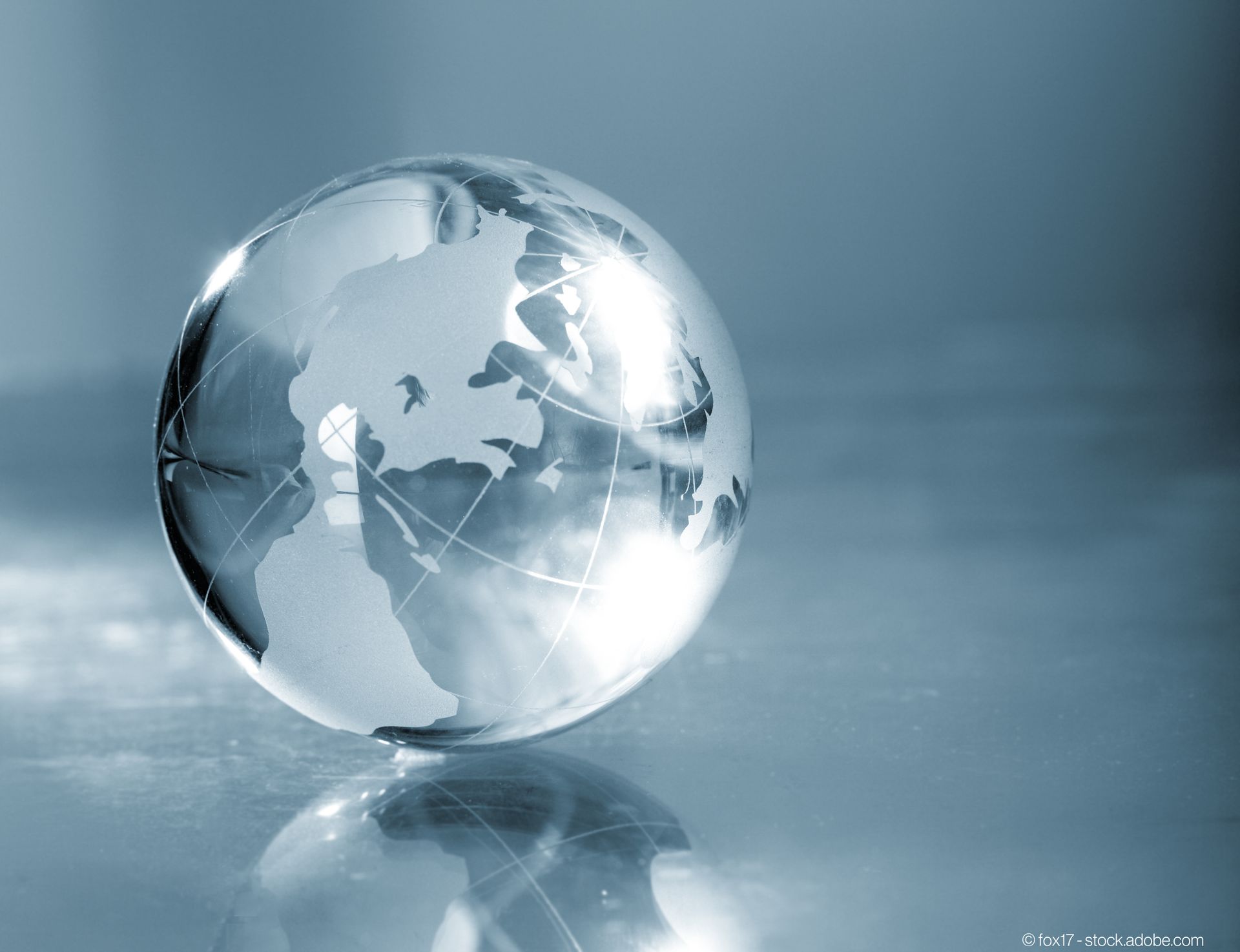 Planet Erde aus Glas