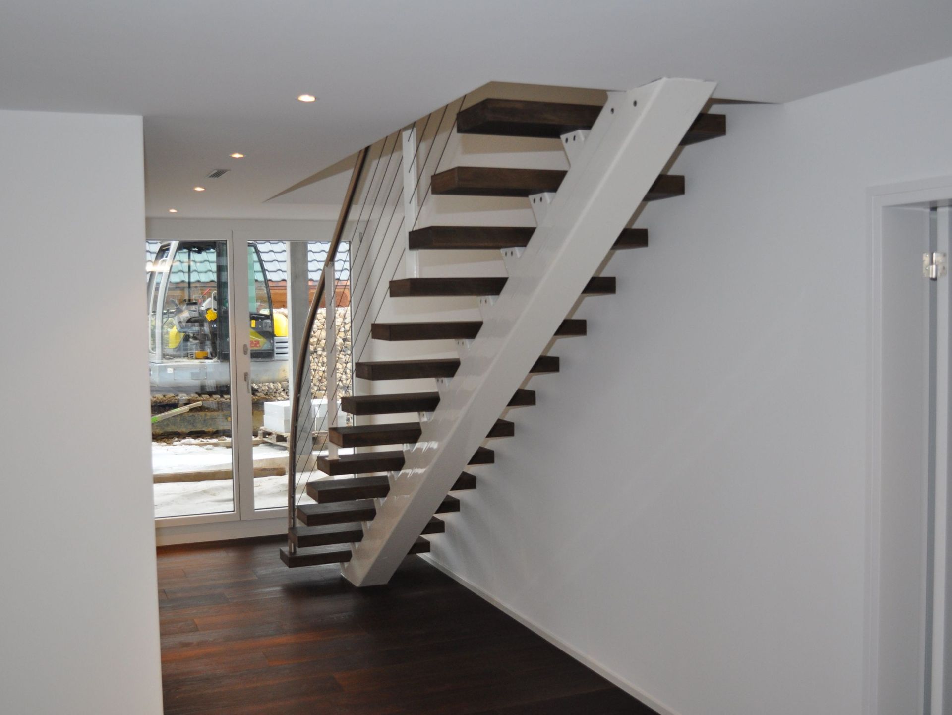 Einholmtreppe mit Holzstufen, Dörflingen 1