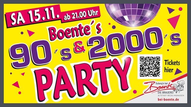 15.11.2025 | Boente's 90's & 2000's Party