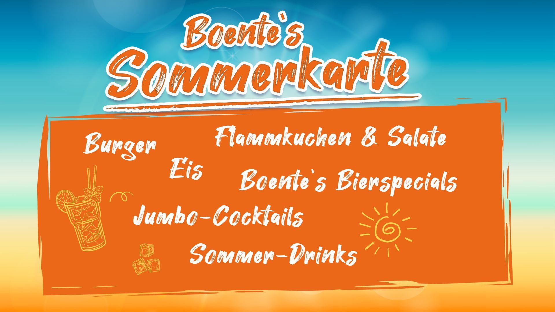 Boente's Sommerkarte
