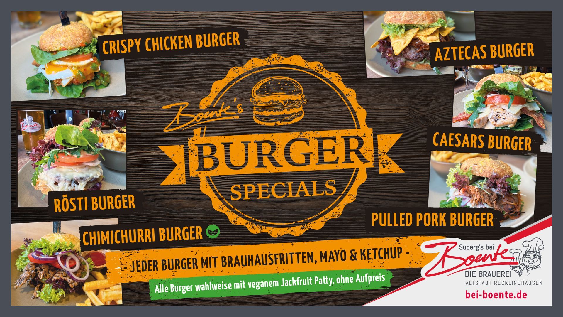 Boente’s Burger Specials