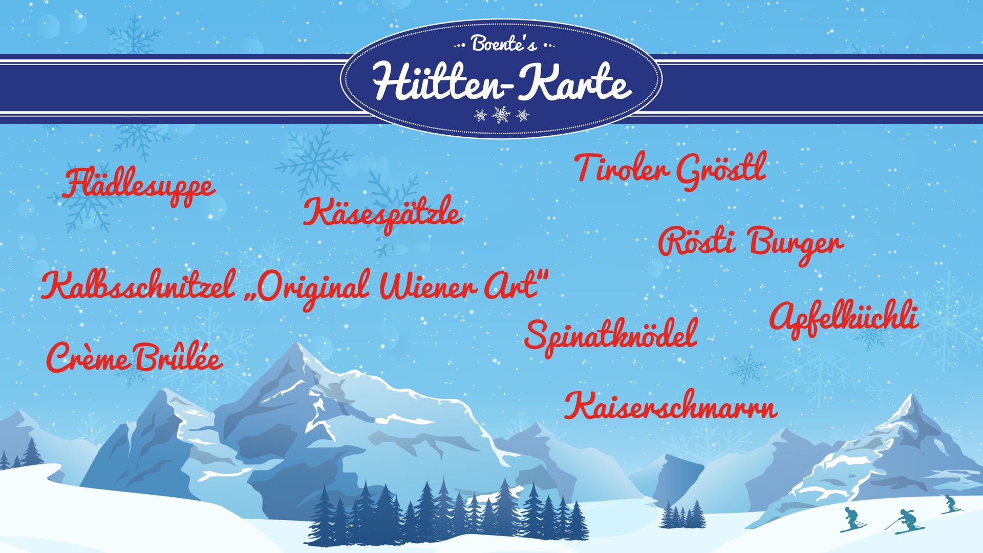 Boente’s Hütten Karte