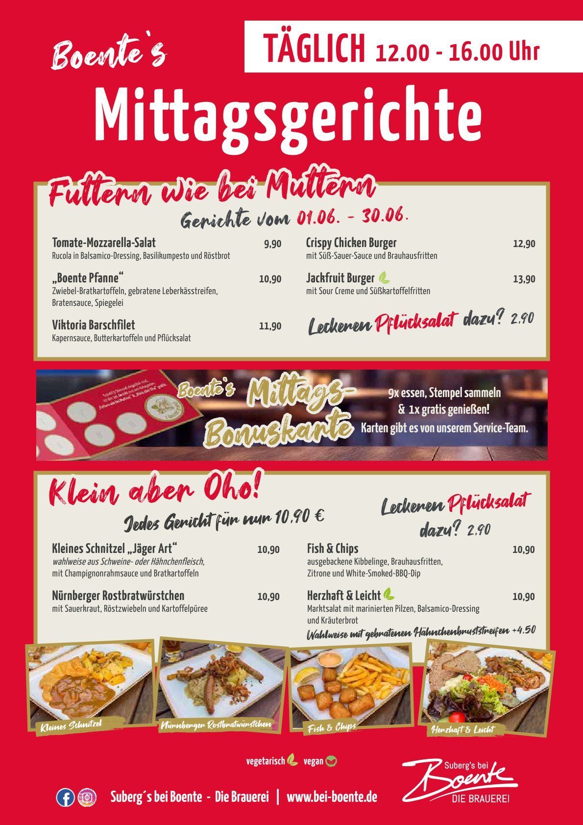 Mittagskarte | Bei Boente | Recklinghausen