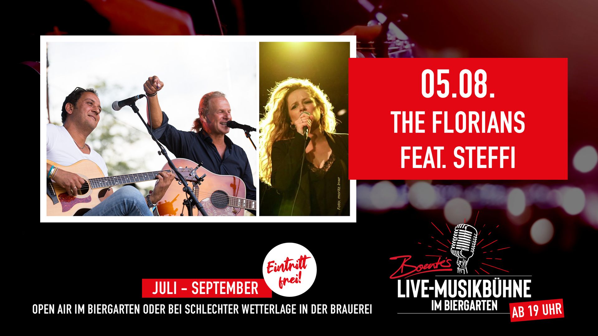 05.08.2026 | Boente's Live-Musikbühne mit The Florians feat. Steffi