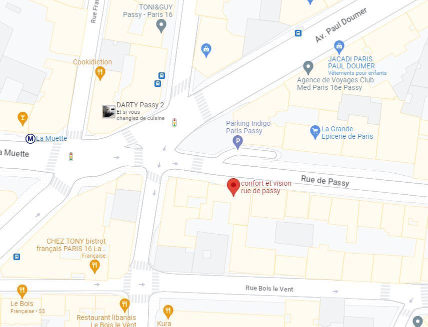 plan google Confort et Vision Paris