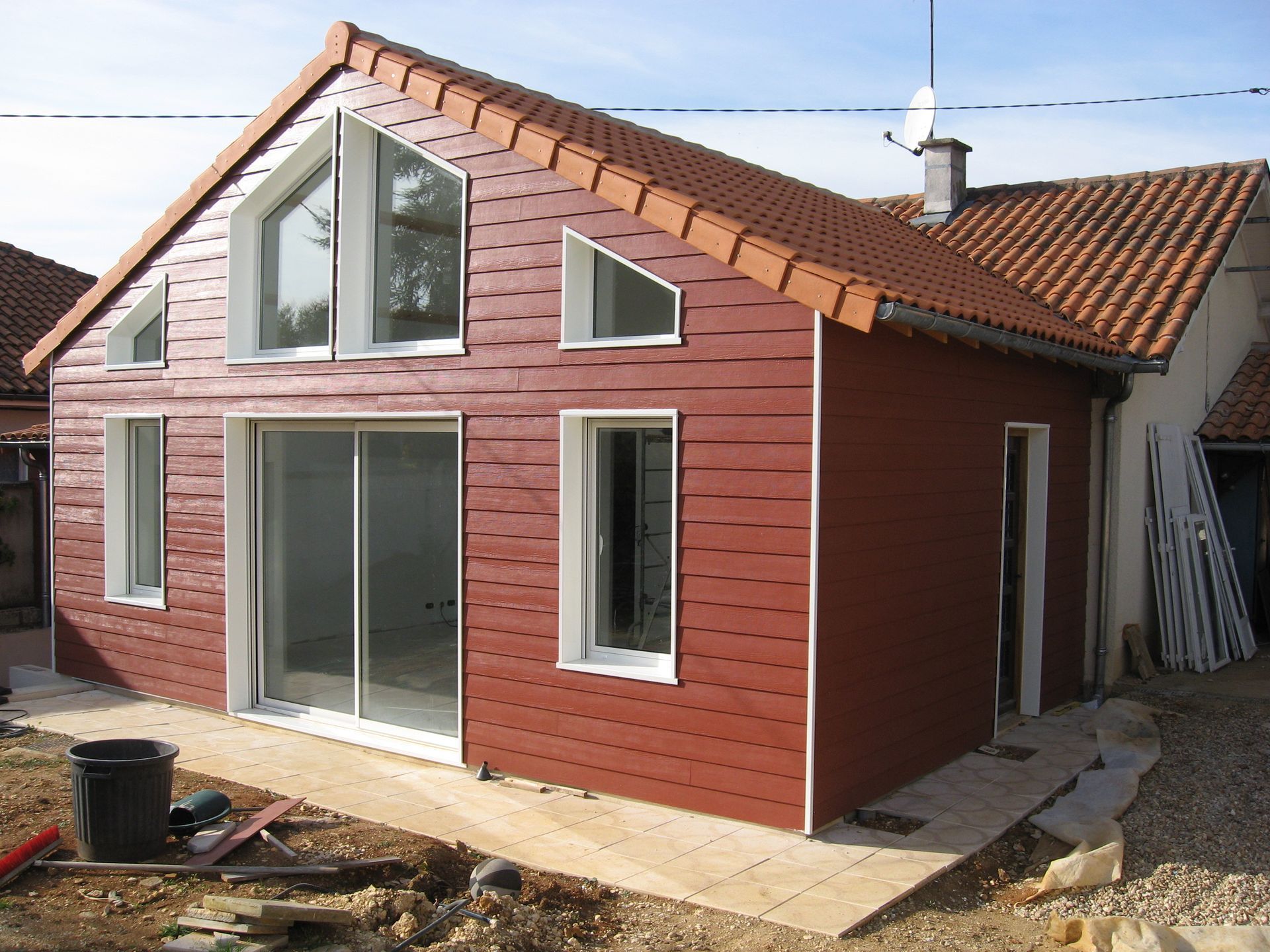 Bardage sur une maison vue de trois quart