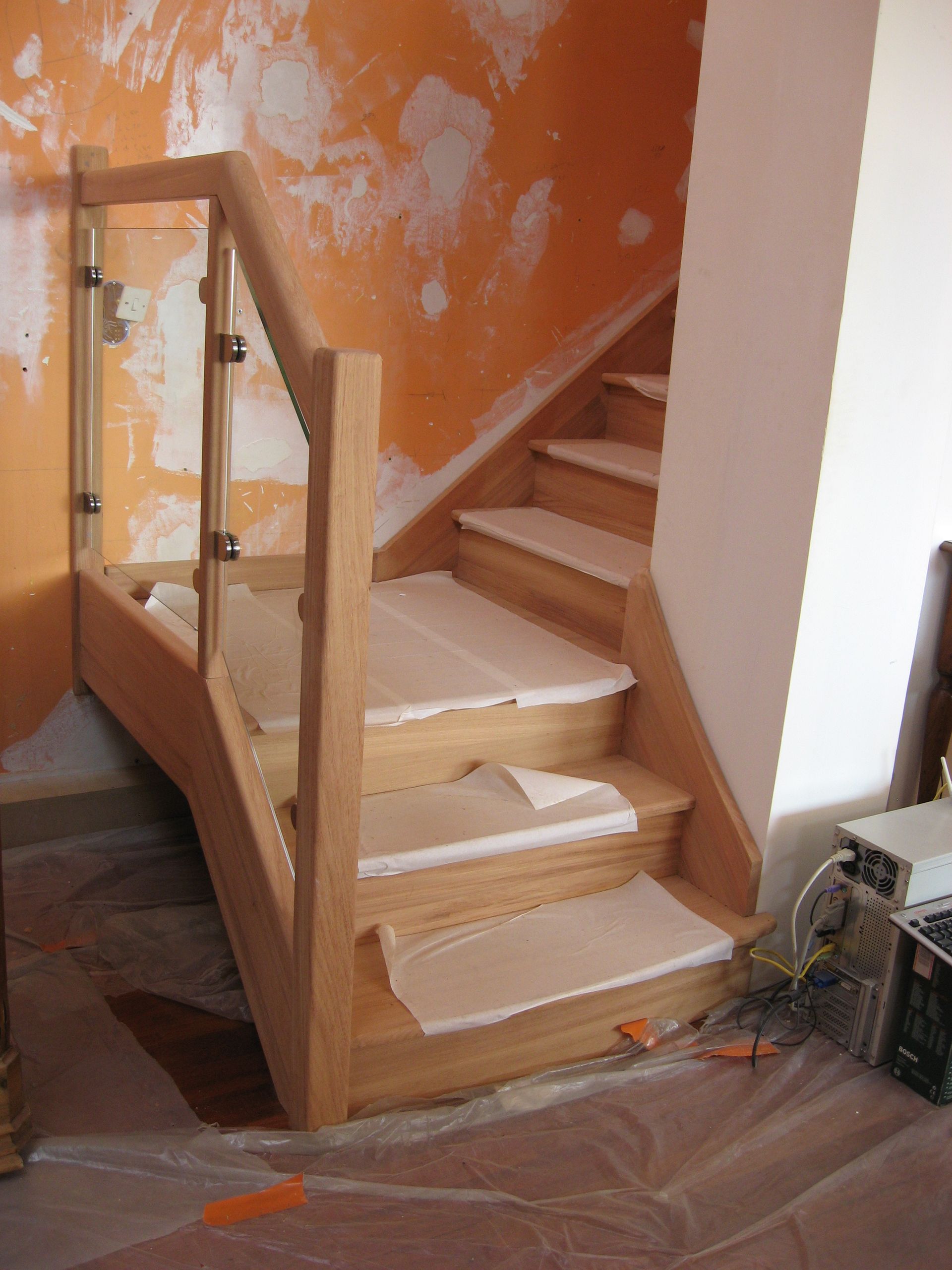 Travaux sur des escaliers en bois