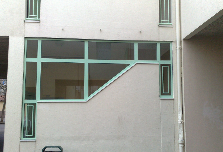 Menuiserie extérieure verte