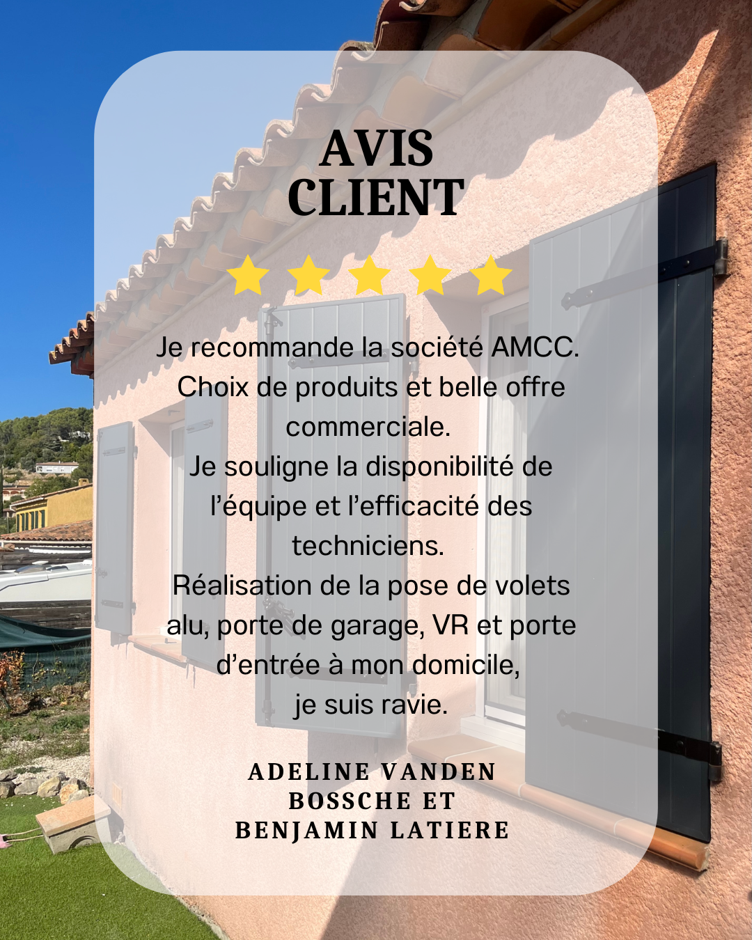Avis client de M. et Mme Latière.