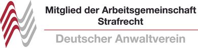 A logo for mitglied der arbeitsgemeinschaft strafrecht deutscher anwaltverein